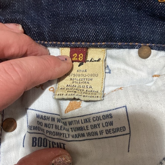 7 for all Mankind Dark Blue Denim Jeans - Picture 13 of 14